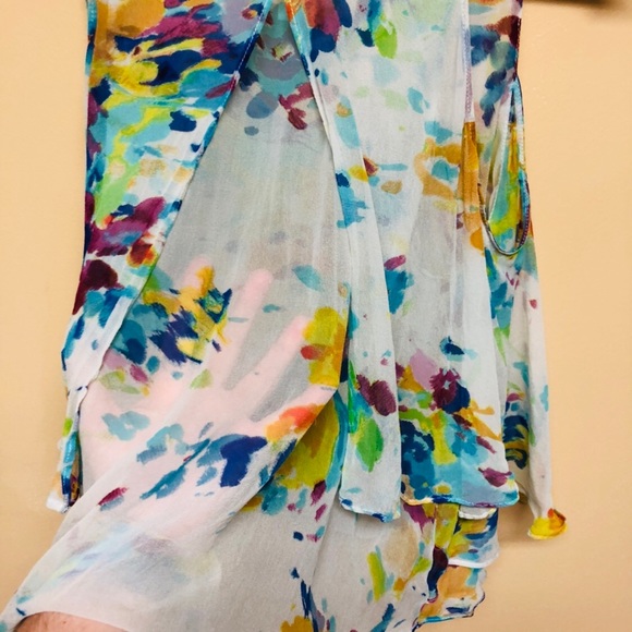 Maeve watercolor silk top - Picture 6 of 8